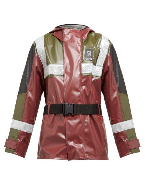 Matchesfashion.com Ganni - X 66&deg;north Askja Hooded Technical Jacket - Womens - Burgundy Multi