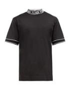 Matchesfashion.com Fendi - Logo-jacquard Cotton-jersey T-shirt - Mens - Black