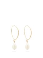Matchesfashion.com Jil Sander - Pearl-drop Hoop Earrings - Womens - Gold