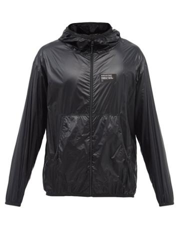 7 Moncler Fragment Hiroshi Fujiwara - Logo-patch Shell Hooded Jacket - Mens - Black