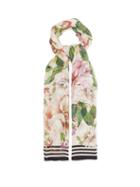 Matchesfashion.com Dolce & Gabbana - Floral-print Silk-crpon Scarf - Womens - Pink Multi