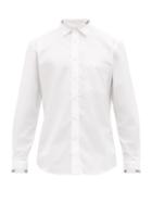 Matchesfashion.com Burberry - Logo Trimmed Cotton Poplin Shirt - Mens - White