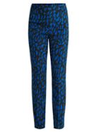 Matchesfashion.com Diane Von Furstenberg - Belmont Print Skinny Leg Trousers - Womens - Blue Multi