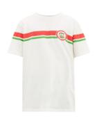 Matchesfashion.com Gucci - Gg Logo Print Cotton T Shirt - Mens - White Multi
