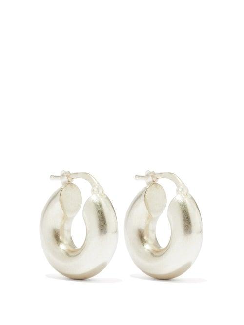 Jil Sander - Sterling-silver Hoop Earrings - Womens - Silver