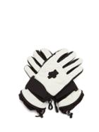 Matchesfashion.com 3 Moncler Grenoble - Logo-patch Shell And Leather Gloves - Womens - White