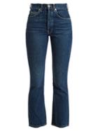 Matchesfashion.com Eve Denim - Jane Kick Flare Cropped Jeans - Womens - Dark Denim