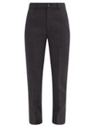 Matchesfashion.com Ganni - Prince Of Wales-checked Straight-leg Trousers - Womens - Black