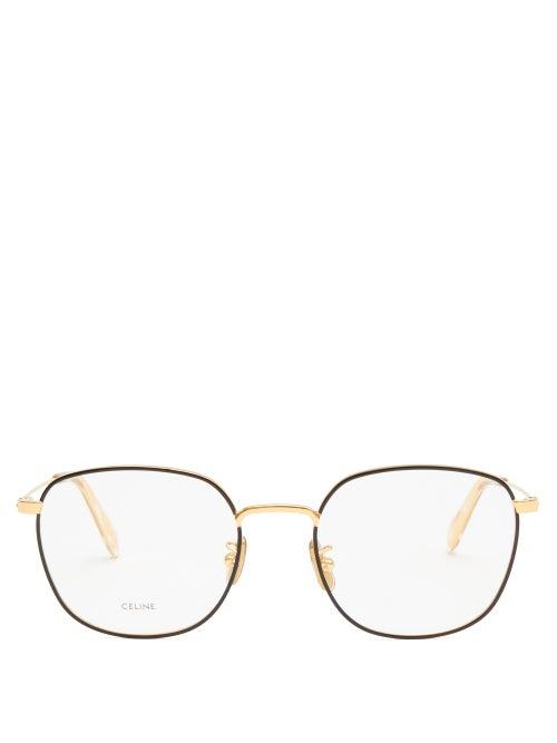 Matchesfashion.com Celine Eyewear - Round Metal Glasses - Womens - Black