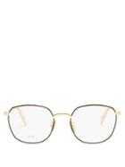 Matchesfashion.com Celine Eyewear - Round Metal Glasses - Womens - Black