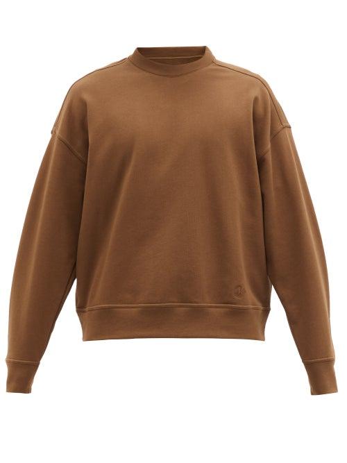 Matchesfashion.com Jil Sander - Dropped-shoulder Cotton-jersey Sweatshirt - Mens - Brown