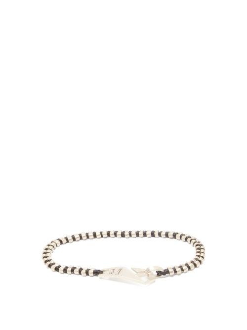 Matchesfashion.com Paul Smith - Logo-engraved Silver-plated Zip Bracelet - Mens - Silver