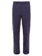 Matchesfashion.com Cobra S.c. - Logo Patch Cotton Chinos - Mens - Blue