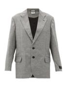 Matchesfashion.com Vetements - Cutaway-hem Checked Wool Blazer - Womens - Black White