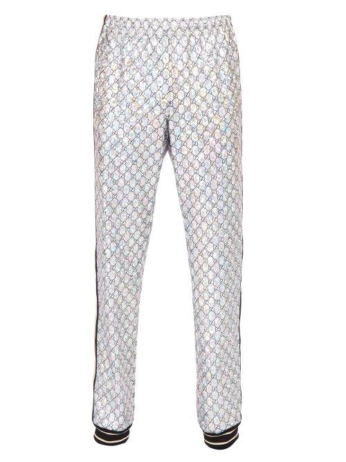 Matchesfashion.com Gucci - Gg Stretch Jersey Track Pants - Mens - Silver
