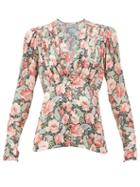 Matchesfashion.com Paco Rabanne - Floral-print Jersey Blouse - Womens - Multi