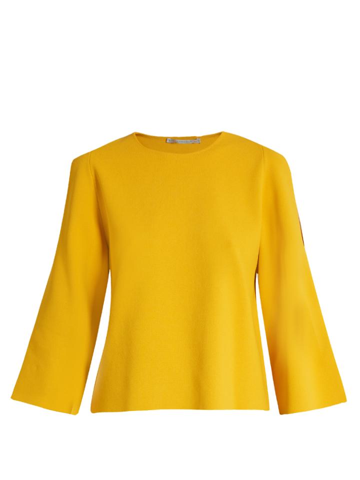 Stella Mccartney Round-neck Cut-out Sleeve Sweater