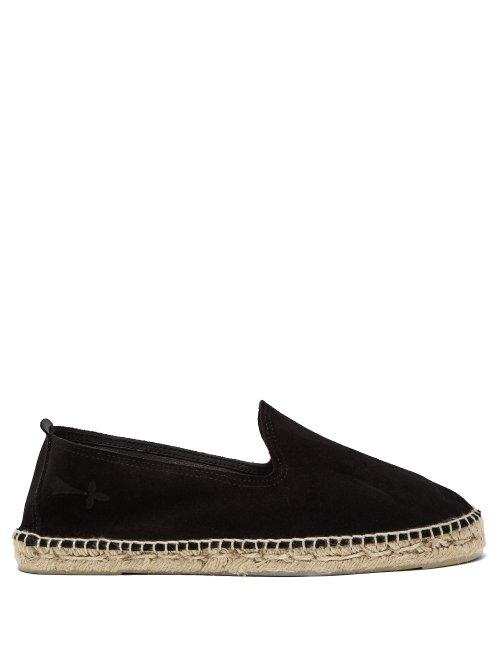 Matchesfashion.com Maneb - Hamptons Suede Espadrilles - Mens - Black