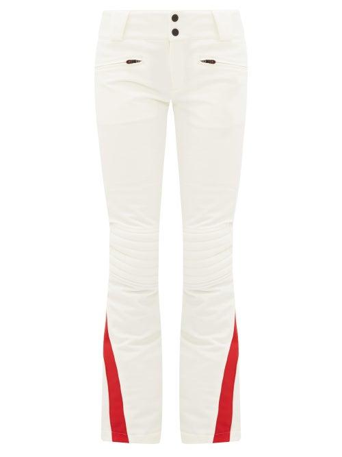 Matchesfashion.com Perfect Moment - Chevron Panel Flared Ski Trousers - Womens - White
