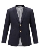 Matchesfashion.com Thom Browne - Single-breasted Wool-twill Jacket - Mens - Navy