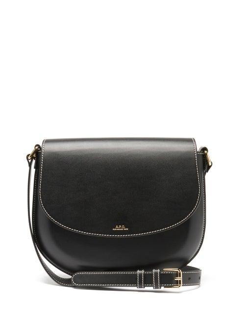 Ladies Bags A.p.c. - Ambre Leather Cross-body Bag - Womens - Black