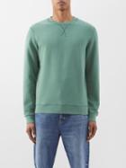 Sunspel - Crew-neck Cotton-jersey Sweatshirt - Mens - Green