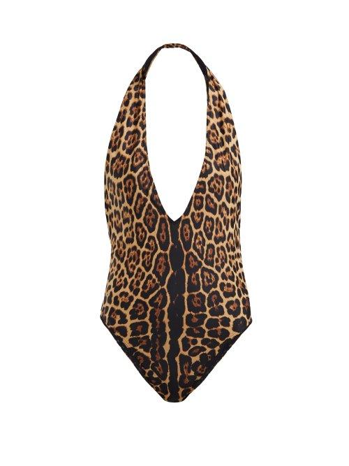 Matchesfashion.com Saint Laurent - Leopard Print Swimsuit - Womens - Leopard