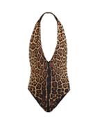Matchesfashion.com Saint Laurent - Leopard Print Swimsuit - Womens - Leopard