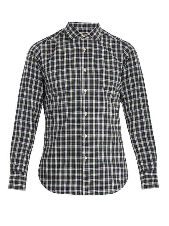 The Gigi Skat Single-cuff Checked-cotton Shirt