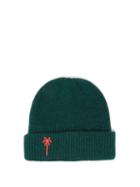 Matchesfashion.com The Elder Statesman - Palm Tree-embroidered Cashmere Beanie Hat - Womens - Green Multi