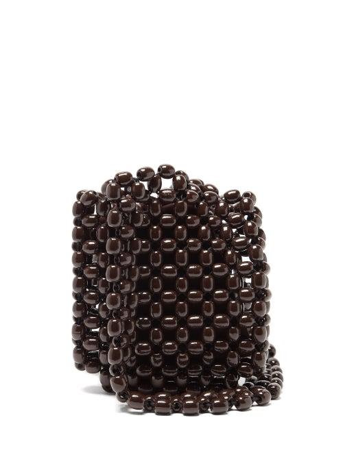 Matchesfashion.com Lemaire - Wooden-bead Shoulder Bag - Womens - Burgundy
