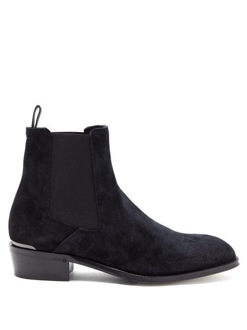 Matchesfashion.com Alexander Mcqueen - Suede Chelsea Boots - Mens - Black
