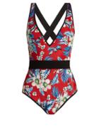 Matchesfashion.com Diane Von Furstenberg - Floral Print Swimsuit - Womens - Red Print