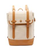 Matchesfashion.com Paravel - Upland Leather-trimmed Canvas Backpack - Mens - Beige Multi