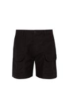 Matchesfashion.com Snow Peak - Oversized Pocket Cotton Blend Shorts - Mens - Black