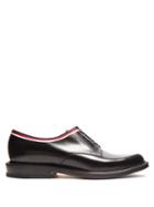 Matchesfashion.com Gucci - Web Trimmed Leather Derby Shoes - Mens - Black Multi