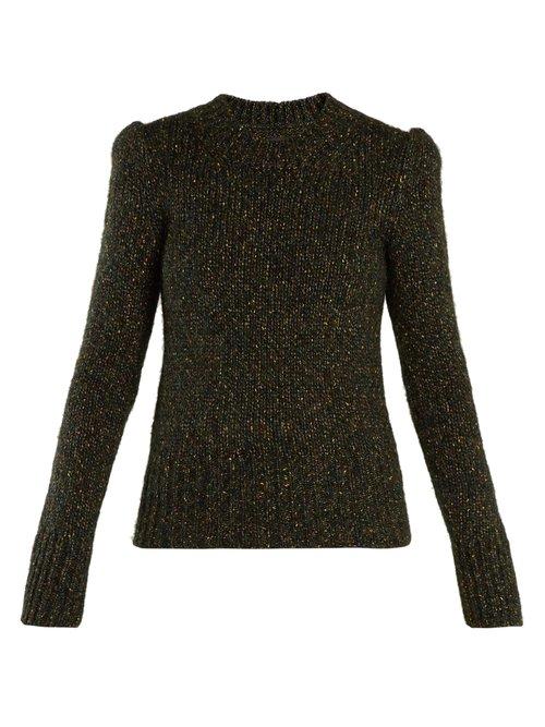 Matchesfashion.com Isabel Marant - Alika Round Neck Sweater - Womens - Dark Green