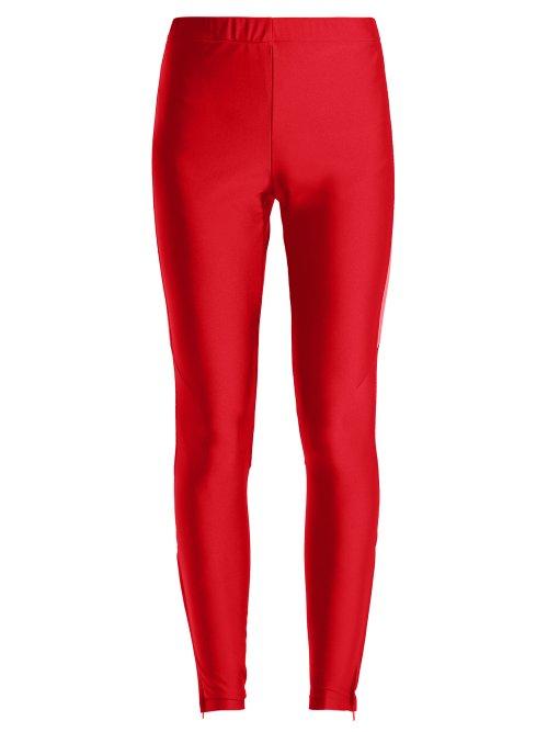 Matchesfashion.com Gucci - Logo Panel Leggings - Womens - Red