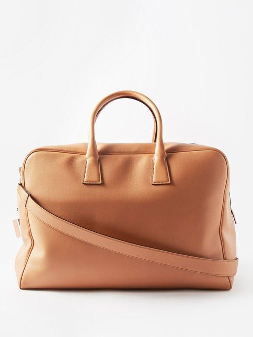 Aviteur - Cristallo Weekender Leather Holdall - Mens - Light Orange