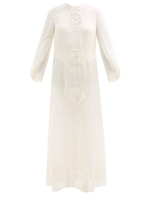 Gabriela Hearst - Alex Upcycled Linen-blend Maxi Dress - Womens - Ivory