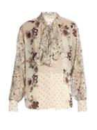 See By Chloé Tie-neck Multi Floral-print Blouse