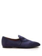 Matchesfashion.com The Row - Alys Satin Loafers - Womens - Navy