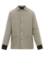 Matchesfashion.com Gucci - Gg-striped Houndstooth Overcoat - Mens - Grey