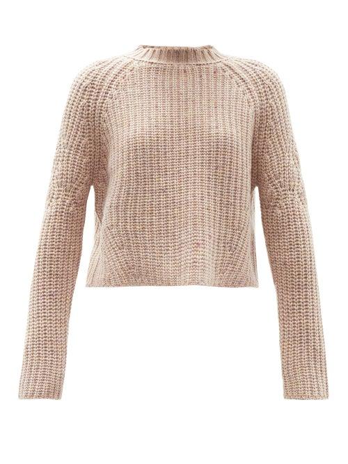Matchesfashion.com Brock Collection - Sophie Rib-knitted Cashmere Sweater - Womens - Light Pink