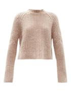 Matchesfashion.com Brock Collection - Sophie Rib-knitted Cashmere Sweater - Womens - Light Pink