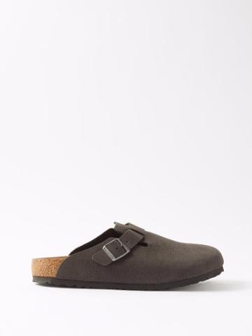 Birkenstock - Boston Faux-leather Backless Loafers - Mens - Black