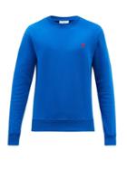 Ami - Ami De Caur Organic-cotton Jersey Sweatshirt - Mens - Blue