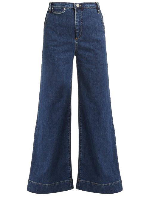 Matchesfashion.com Katharine Hamnett London - Anita Wide Leg Denim Jeans - Womens - Blue