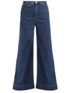 Matchesfashion.com Katharine Hamnett London - Anita Wide Leg Denim Jeans - Womens - Blue