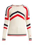 Matchesfashion.com Perfect Moment - Tignes Chevron Intarsia Wool Sweater - Womens - White Multi